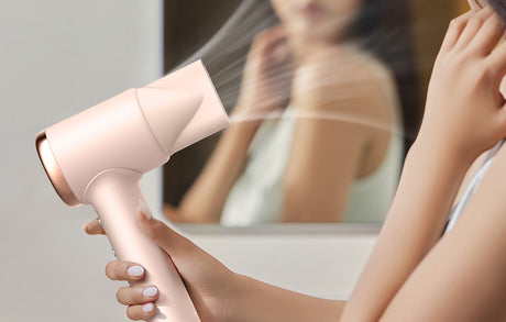 Uscător de păr Deerma DEM-CF50W, 1400W, Aer 70 m/s, Ioni negativi, 11 moduri, Roz