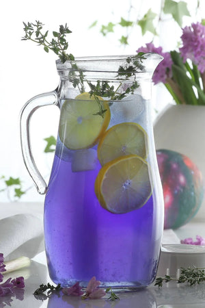 Cană de sticlă LAV Misket, 1800 ml, capac roz