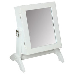 Шкаф за бижута с огледало atmosphera Kristin, MDF, Бял, 28 cm