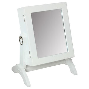 Шкаф за бижута с огледало atmosphera Kristin, MDF, Бял, 28 cm