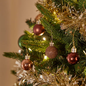 Коледни топки за елха atmosphera Colorama de Noël, Бронз, Комплект 18 бр., 3 cm