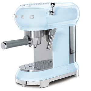 Espressor manual Smeg ECF01PBEU, 1350 W, 15 bar, Albastru