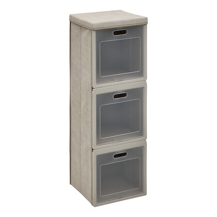 Етажерка с врата 5five Cube'n Door, Картон, 3 отделения, Бежова