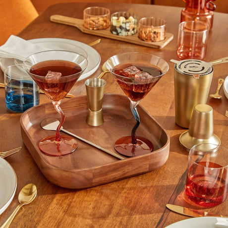 Комплект 4 коктейлни чаши Secret de Gourmet Homy, Стъкло, 300 мл, Оранжеви