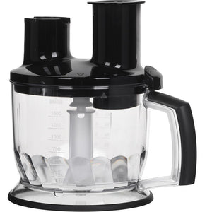 Blender Braun MultiQuick 7075X, 1000 W, Cană gradată 0,6 l, Tocător, Tel pentru ouă, Răzătoare, Viteză reglabilă, Negru