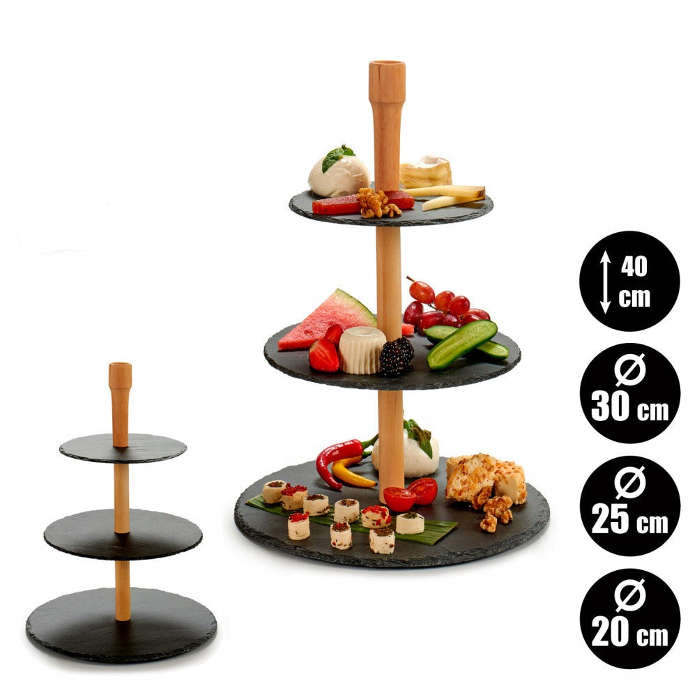 Platou de bucătărie Kinvara, 3 niveluri, 30x25x20 cm