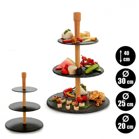 Platou de bucătărie Kinvara, 3 niveluri, 30x25x20 cm