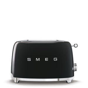 Prăjitor de pâine SMEG TSF01BLEU, 950 W, 2 felii, 6 niveluri de prăjire, Negru/Argintiu