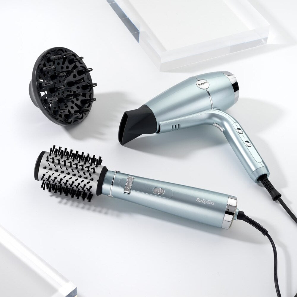 Perie electrică de păr BaByliss Hydro Fusion Big Hair AS773E, 700W, tehnologie ionica cu plasmă, 2 viteze, 2 setări de temperatură