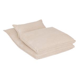 Fotoliu rabatabil Atmosphera Elois, catifea, ivory