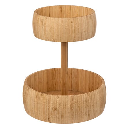 2-tier bamboo fruit basket