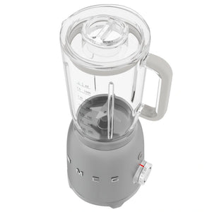 Blender Smeg BLF01SVEU, stil anii '50, 800 W, cană de 1,5 l, 4 viteze de putere, 4 funcții, gri