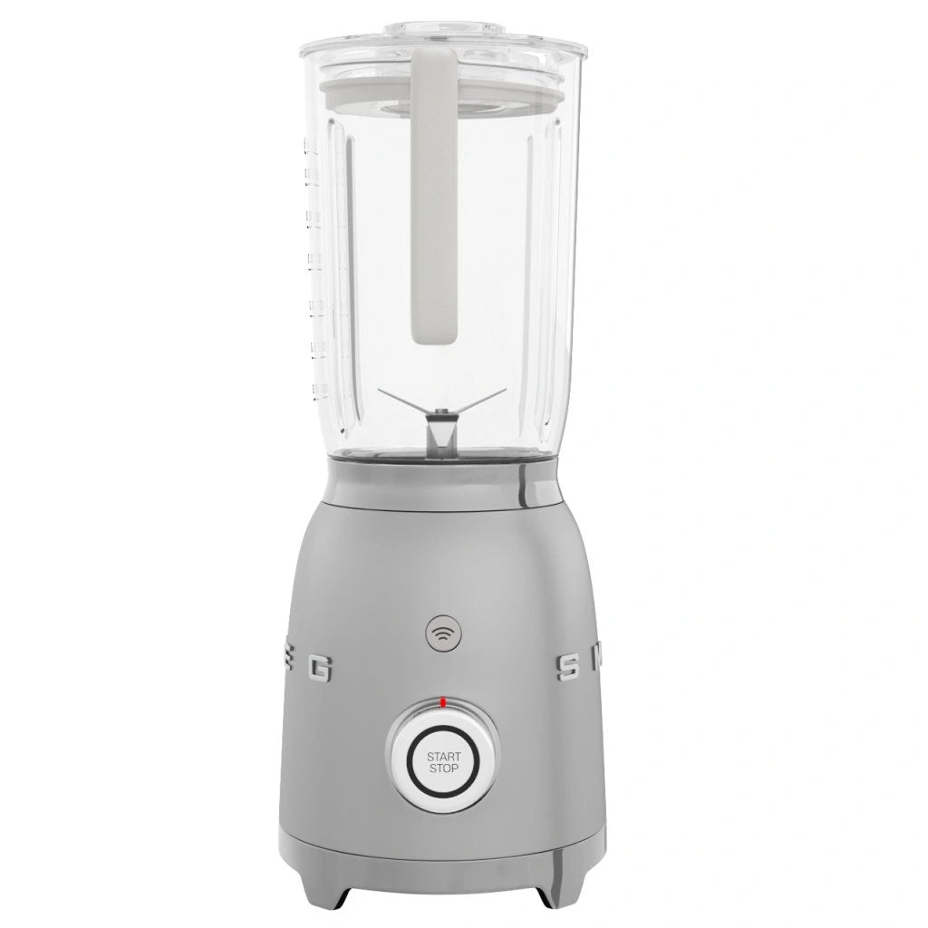 Blender Smeg BLF01SVEU, stil anii '50, 800 W, cană de 1,5 l, 4 viteze de putere, 4 funcții, gri