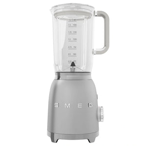 Blender Smeg BLF01SVEU, stil anii '50, 800 W, cană de 1,5 l, 4 viteze de putere, 4 funcții, gri