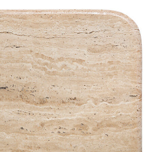 Masă de cafea Atmosphera Jivan, 120x70 cm, Travertin, Salcâm