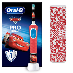 Periuță de dinți electrică pentru copii Oral-B Vitality Pro Kids, Mașini, Roșu