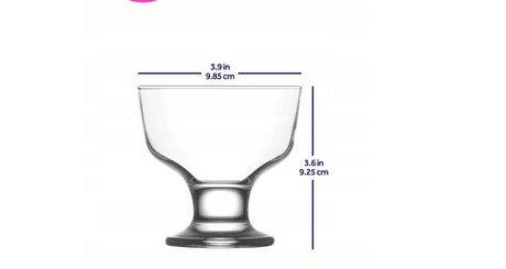 Set de pahare pentru înghețată LAV Destina, 285 ml, 6 buc.
