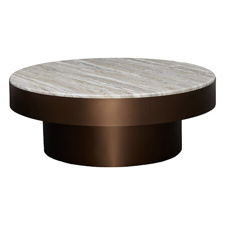 Кафе маса atmosphera Barrel, Метал, Ø80 cm, Шоколадово кафяво