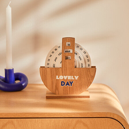 Calendar Atmosphera Flow, Lemn, 20 cm