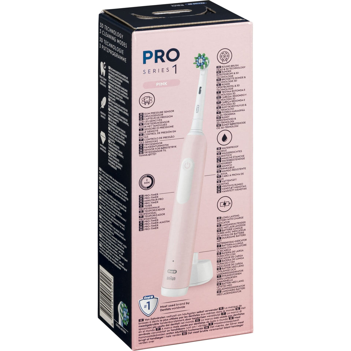 Periuță de dinți electrică Oral-B Pro 1 013024 Cross Action, roz