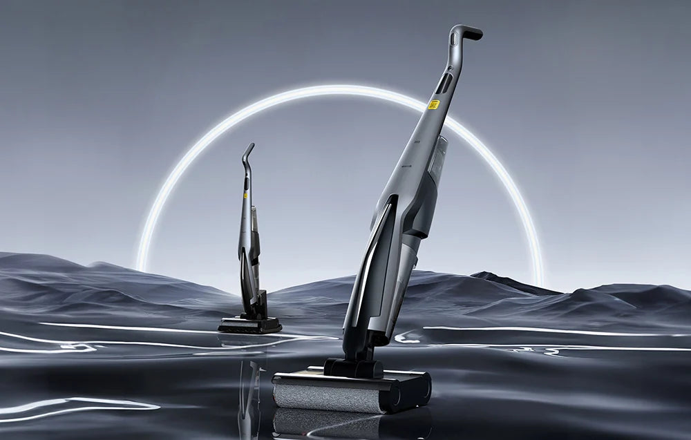 Aspirator fără fir Deerma DEM-VX96W, 160W, baterie de 4000mAh, curățare automată cu perie, negru