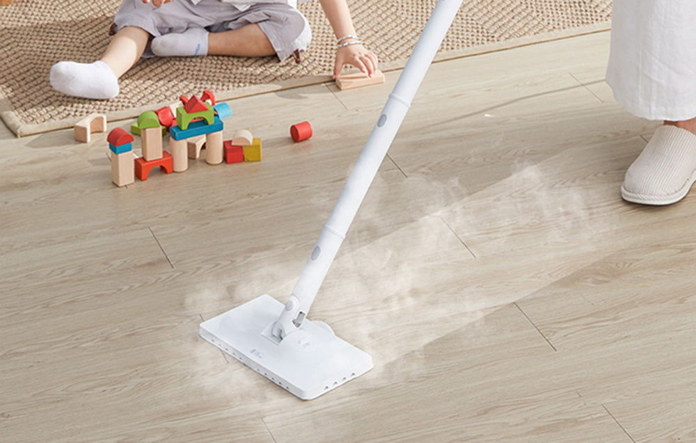 Aparat de curățat cu abur multifuncțional Deerma ZQ610, 1300W, 230ml, 105°C, cablu 4m, alb