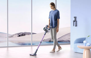 Aspirator vertical fără fir Lubluelu 202, 220 W, filtru HEPA, violet