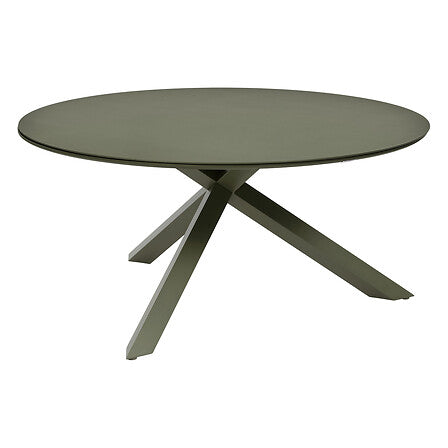 Кръгла маса Hesperide Oryon за 8 места, Алуминий и стъкло, Зелен Лаурий — изображение 1