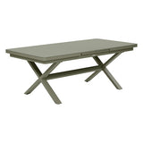 Extendable table Oryon 10 seats automatic extension glass laurel