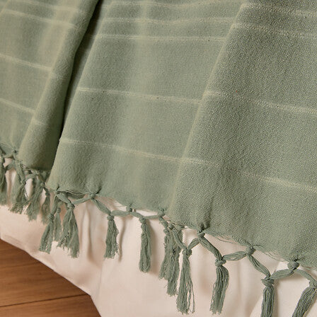 Покривало за легло atmosphera Anjali, Селадон, 230×250 cm, Памук