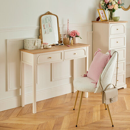 Masă consolă cu sertare Atmosphera Mohea, Ivory