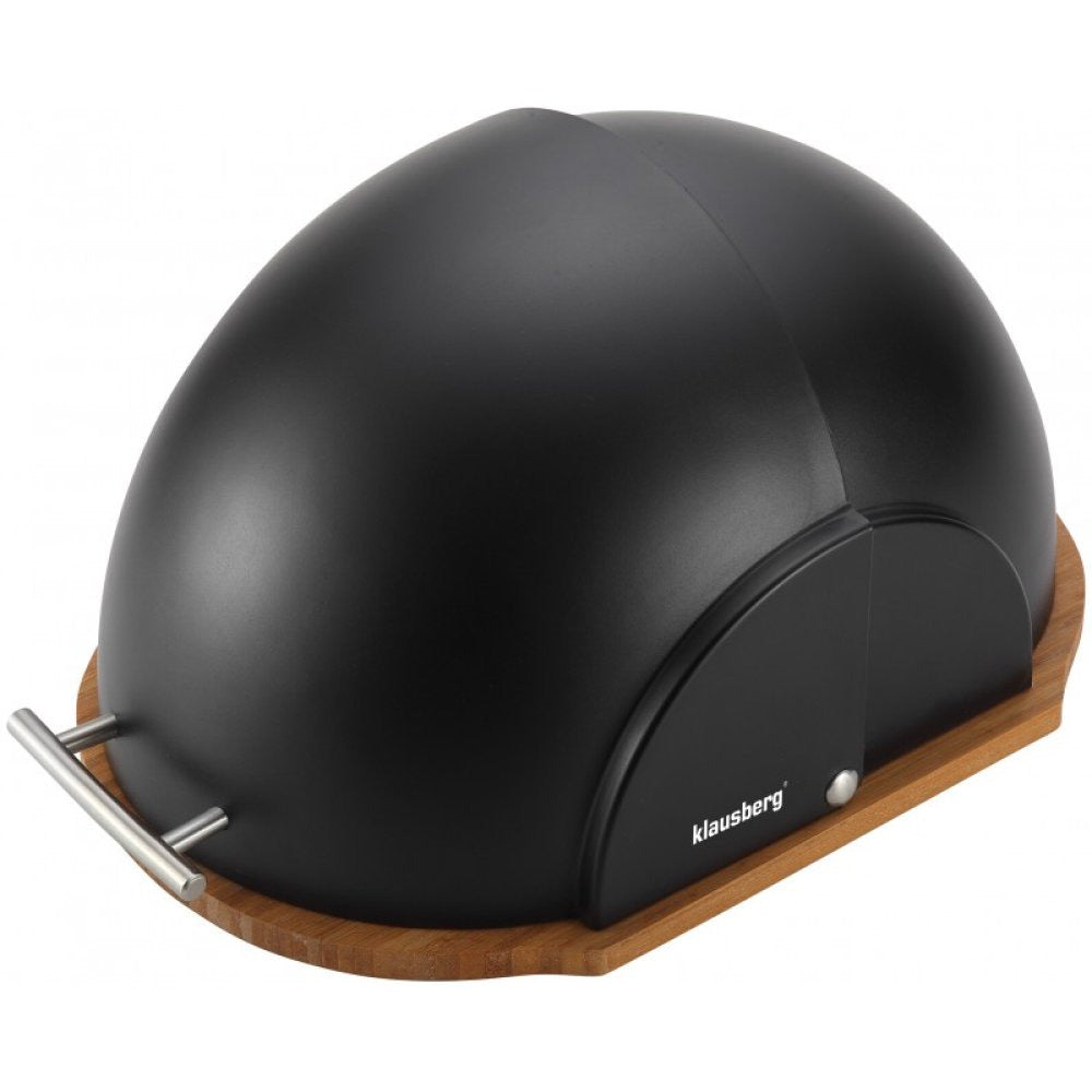 Cutie de pâine și tocătoare Klausberg 7286, bambus, negru