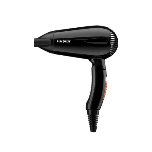 Uscător de păr de călătorie BaByliss 5344E, cu mâner pliabil, 2000 W, negru