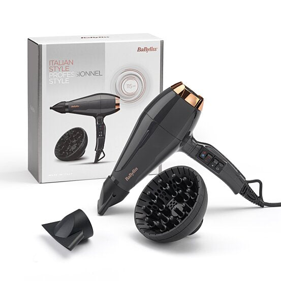 Uscător de păr BaByliss 6719DE, 2200W, ionizare, 2 viteze, negru