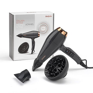 Uscător de păr BaByliss 6719DE, 2200W, ionizare, 2 viteze, negru
