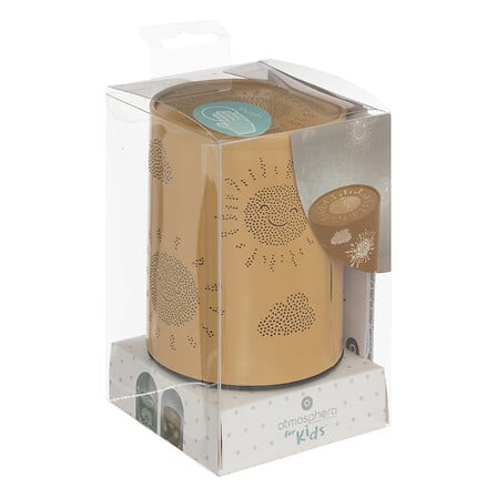 Lampă de noapte pentru copii cu baterii Atmosphera, 13 cm, ocru