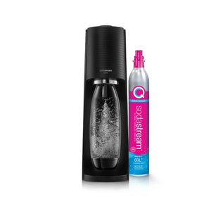 Kit pentru aparat de băuturi carbogazoase SodaStream, Terra Quick Connect, 3 sticle de CO2 incluse, negru
