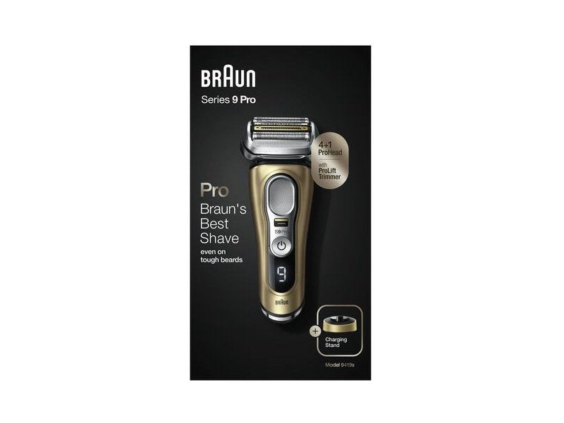 Aparat de ras Braun Series 9 Pro — 9419s, aparat de ras umed/up, auriu/negru