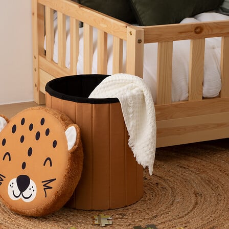 Puf pentru copii Atmosphere Leopard, 30x38 cm