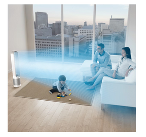 Purificator de aer Dyson TP00 42815701, Multiplicator de aer, 10 niveluri de viteză, Filtru HEPA H13, Telecomandă, Alb/Argintiu