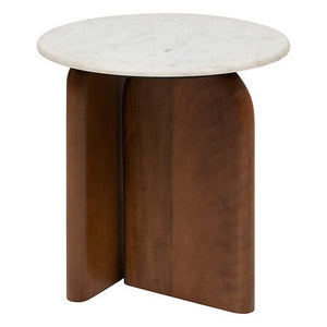 Masă de cafea Atmosphera Nanda, lemn de mango, marmură, Ø51 cm