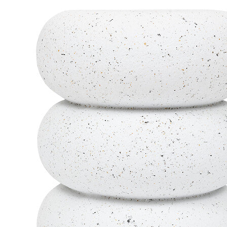 Masă laterală Atmosphera Stonento, Magnesia, Alb, Ø35 cm