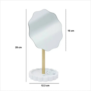 Oglindă de baie 5five Marby, 16,2x12,2x16,5 cm, Alb