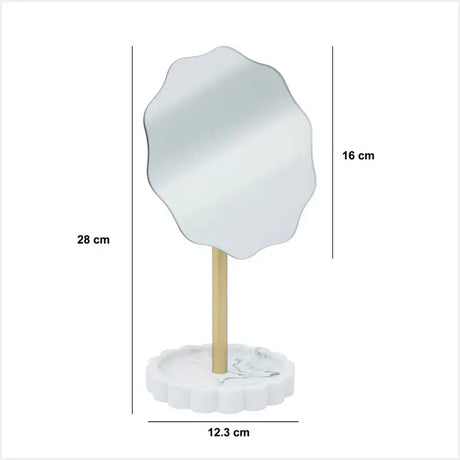 Oglindă de baie 5five Marby, 16,2x12,2x16,5 cm, Alb
