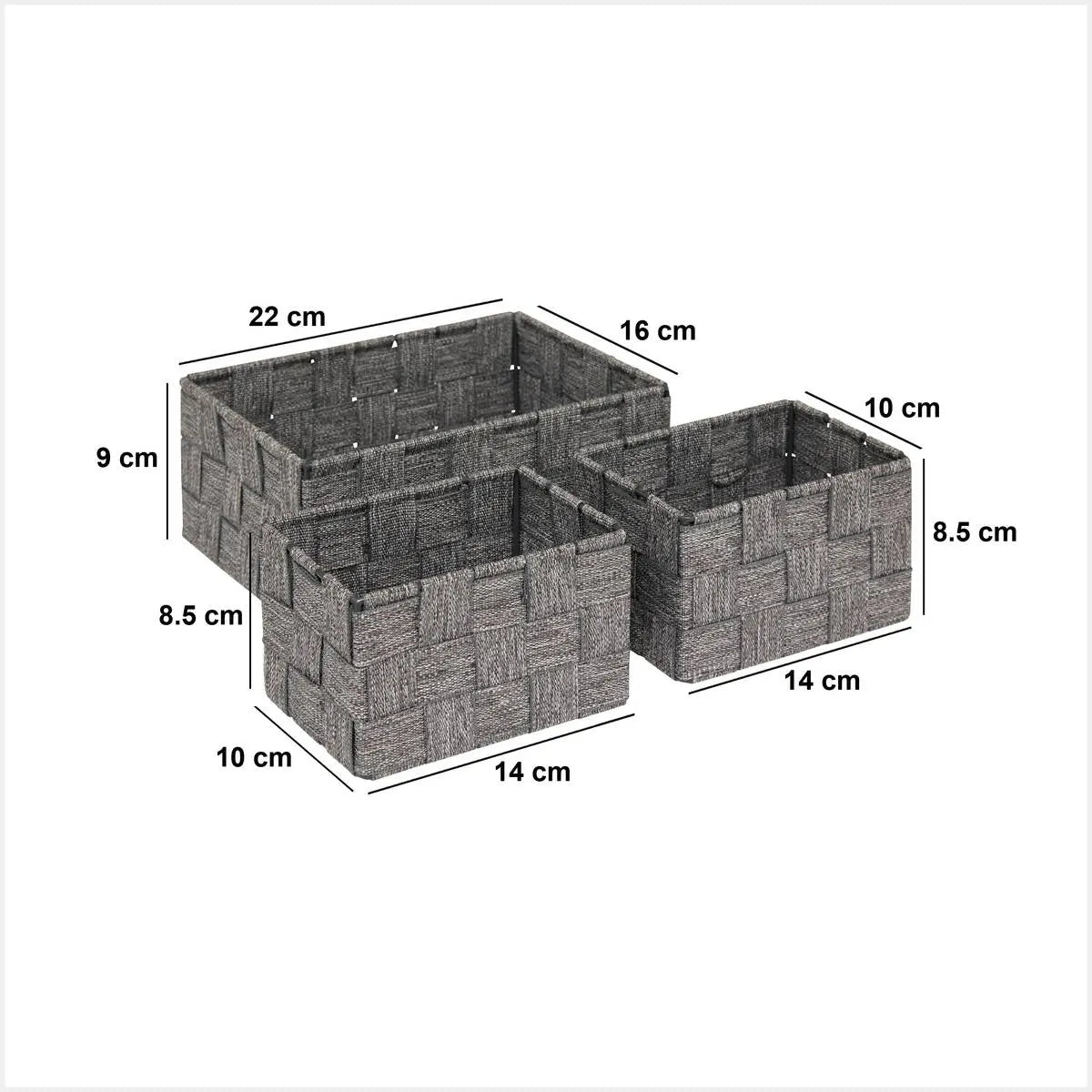 Set coșuri depozitare 5five Lise, 3 buc.