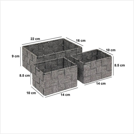 Set coșuri depozitare 5five Lise, 3 buc.