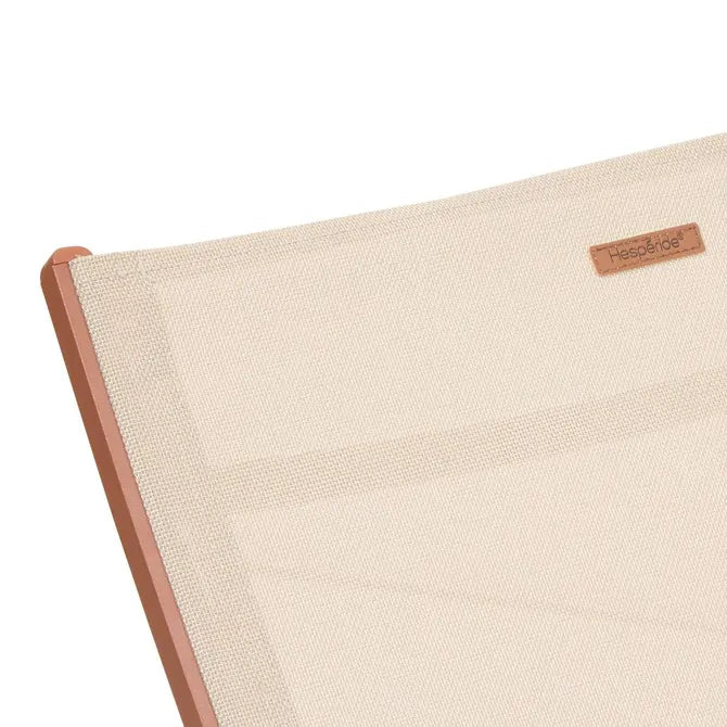 Сгъваем шезлонг Hesperide Bonao, Алуминий, Лен/Махагон