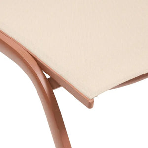 Сгъваем шезлонг Hesperide Bonao, Алуминий, Лен/Махагон