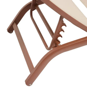 Сгъваем шезлонг Hesperide Bonao, Алуминий, Лен/Махагон