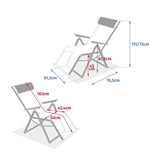 Scaun pliabil tip șezlong Hesperide Decima, aluminiu